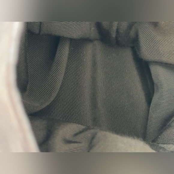 Yves Saint Laurent Vintage Brown Leather Studded Fringe Black Tie Handbag - Picture 13 of 15